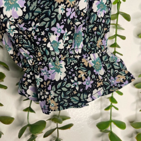 NWT American Eagle Floral Smocked Square Neck Top Blouse - Small - Picture 7 of 12